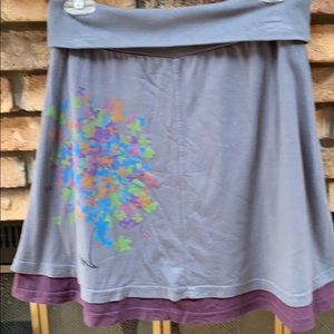 Hooked Productions Gray/purple cotton knit skirt M